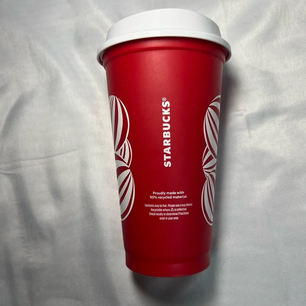 Starbucks‎ Holiday Cup- Reusable Red Grande 16oz BPA Free Plastic Coffee 2024